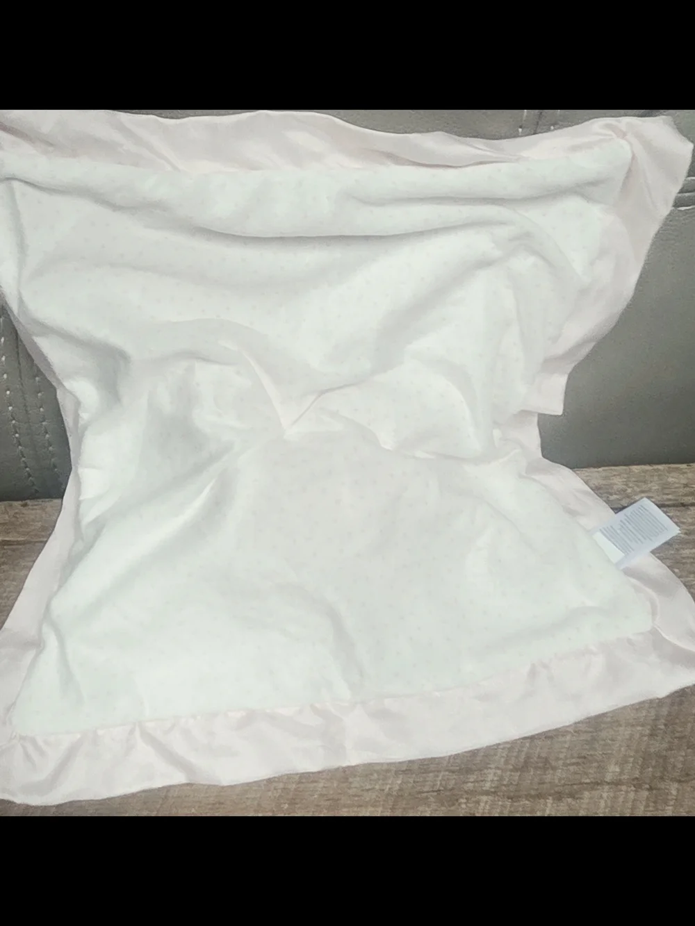 NWT Retired Carter's Light Pink Elephant Lovey w/ Satin Trim Bin PP